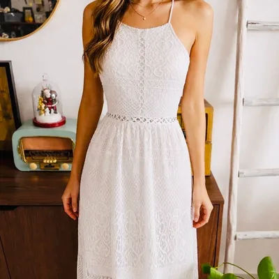 Robe longue blanche en dentelle – esprit bohème chic 🫧